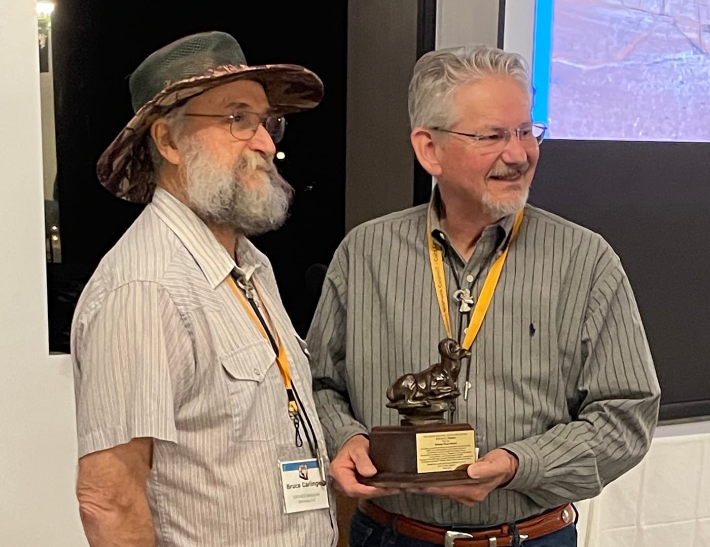 Steven G. Torres receiving the Desert Ram Award