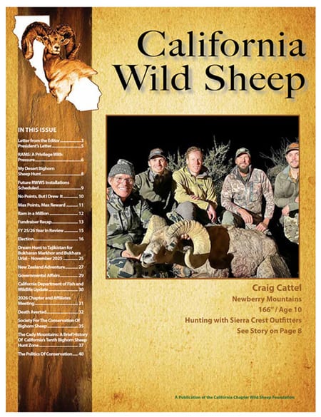 California Wild Sheep, the Q2 2026 issue