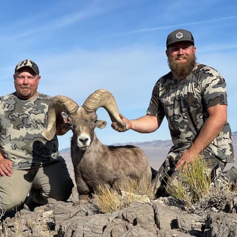 Alan Shultz With Shawn Wood, The only thing better than a sheep tag? A good friend!